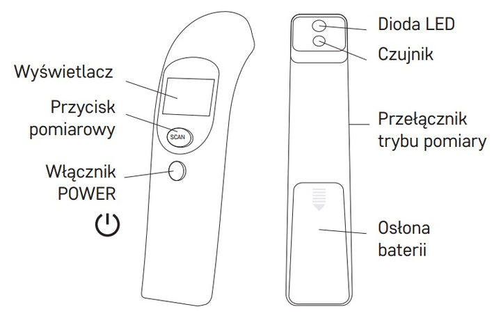 Termometr bezdotykowy Diagnostic NC300 z alarmem gorączki