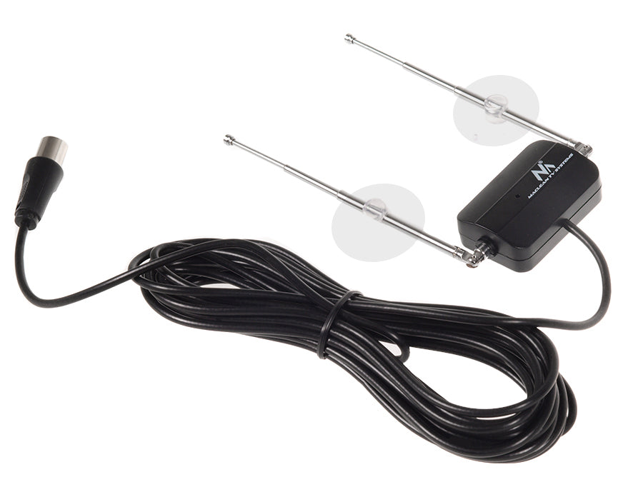 Antena TV DVB-T/T2 HEVC uniwersalna Maclean, wzmacniacz, zasil. 5V lub 12V, MCTV-986