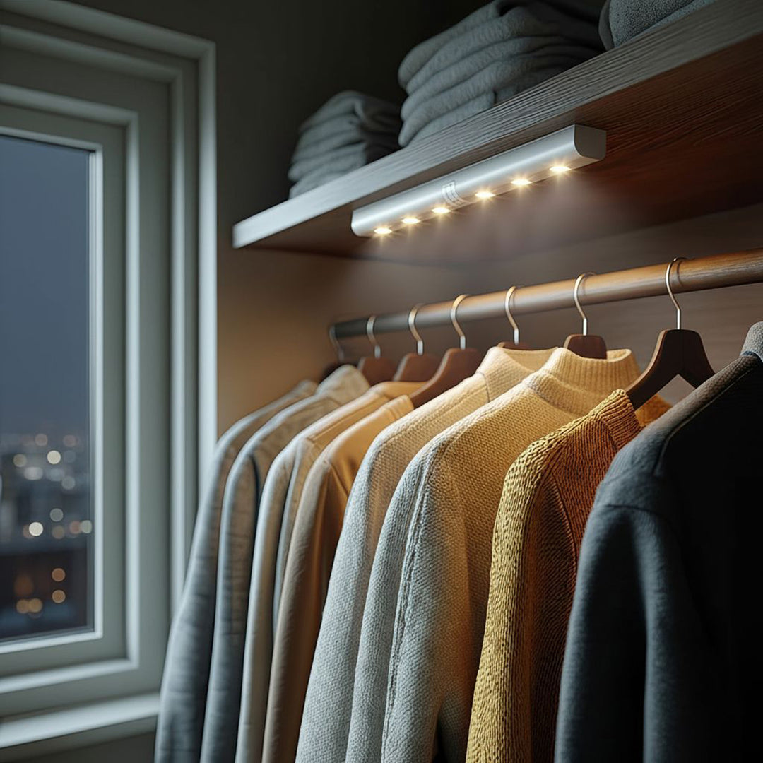 Lampka kuchenna podszafkowa 6LED Maclean, podłużna, z czujnikiem ruchu, 5xAAA, MCE123