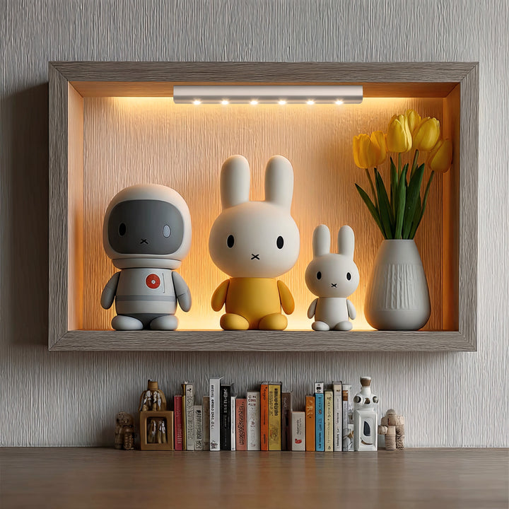 Lampka kuchenna podszafkowa 6LED Maclean, podłużna, z czujnikiem ruchu, 5xAAA, MCE123