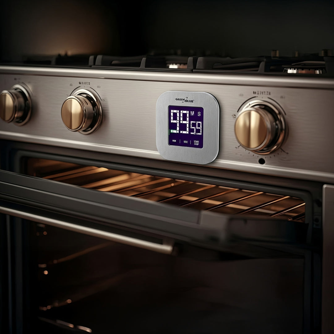 Cyfrowy timer, stoper, minutnik GreenBlue, magnetyczny z dotykowym ekranem, GB524