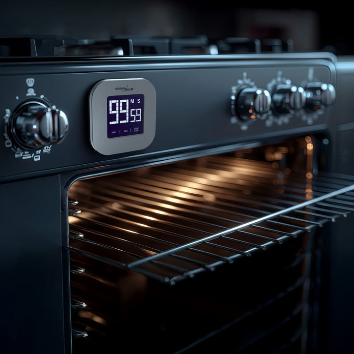 Cyfrowy timer, stoper, minutnik GreenBlue, magnetyczny z dotykowym ekranem, GB524