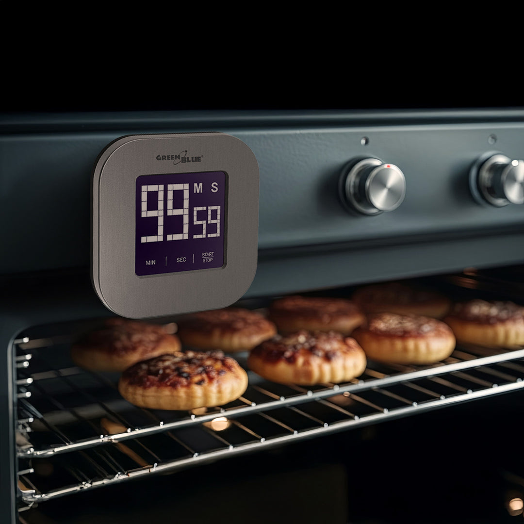 Cyfrowy timer, stoper, minutnik GreenBlue, magnetyczny z dotykowym ekranem, GB524