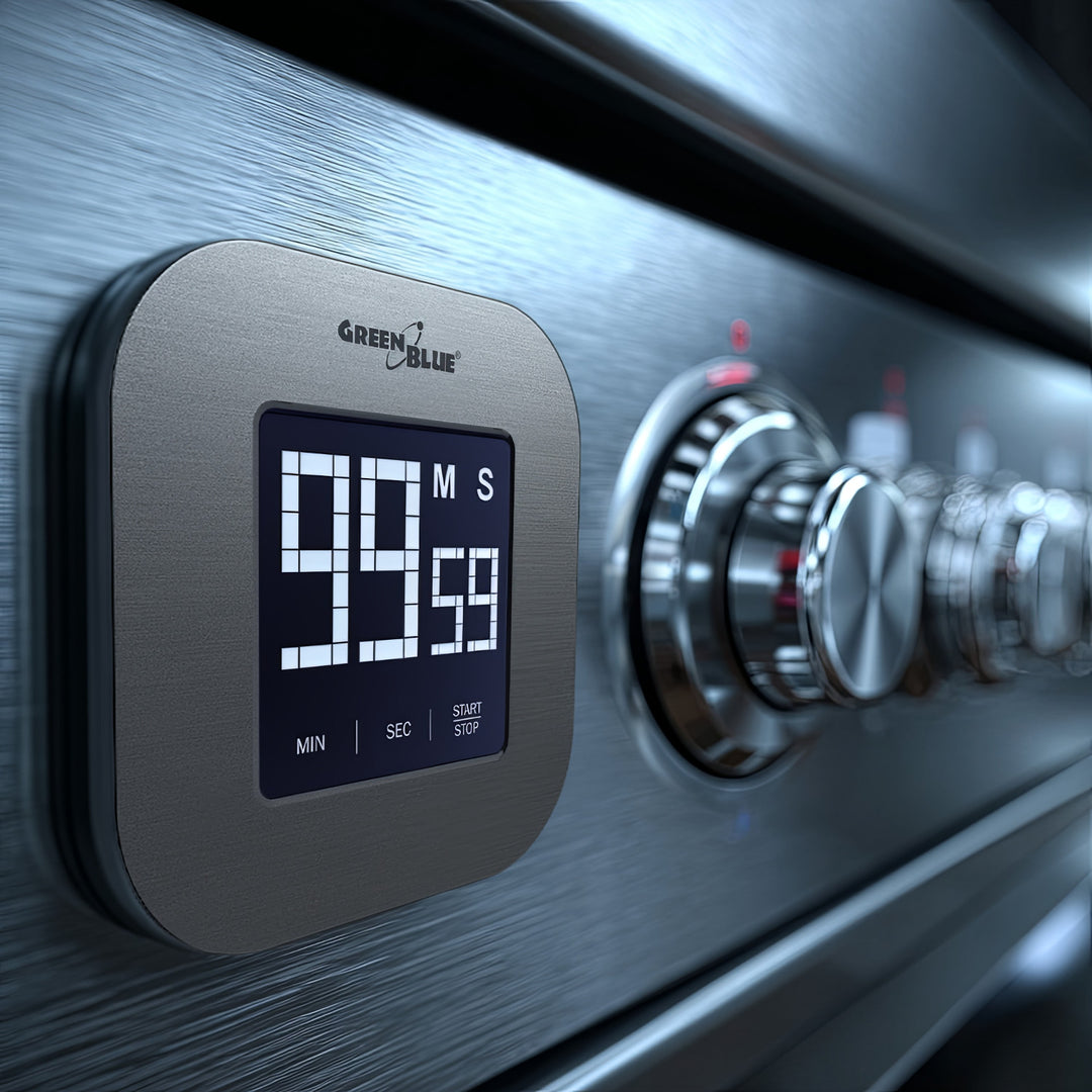 Cyfrowy timer, stoper, minutnik GreenBlue, magnetyczny z dotykowym ekranem, GB524