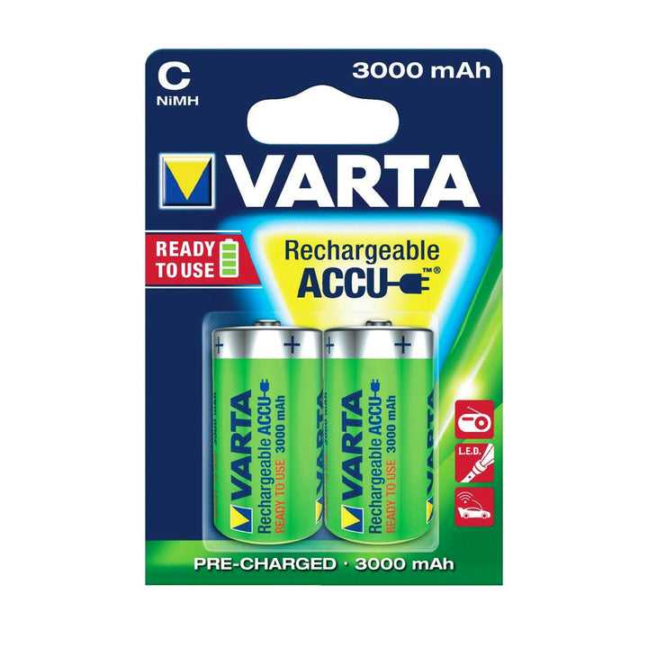 2x akumulatorki Varta Ready2Use R14 C pojemność 3000 mAh