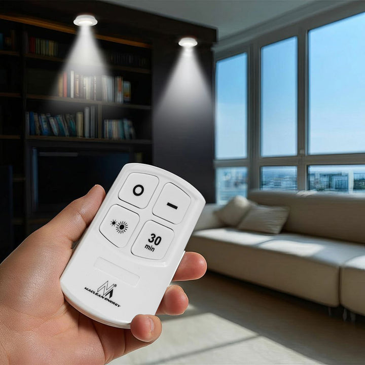 Lampa 6 LED Maclean, zestaw z pilotem, na baterie, 3xAAA, MCE165