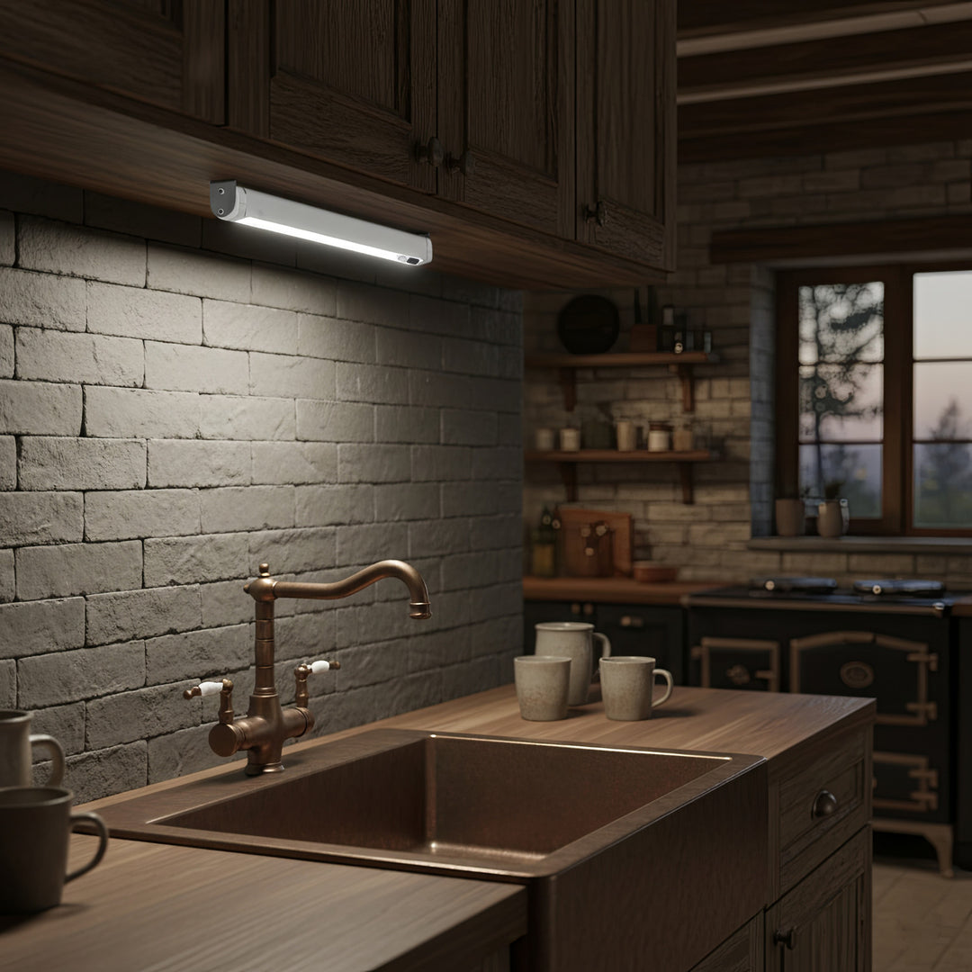 Lampa kuchenna LED Maclean, podszafkowa 9 SMD, na baterie, czujnik PIR on/off, MCE166