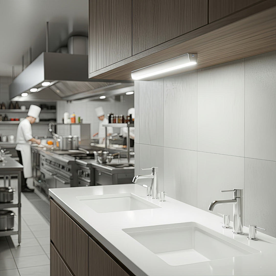 Lampa kuchenna LED Maclean, podszafkowa 9 SMD, na baterie, czujnik PIR on/off, MCE166