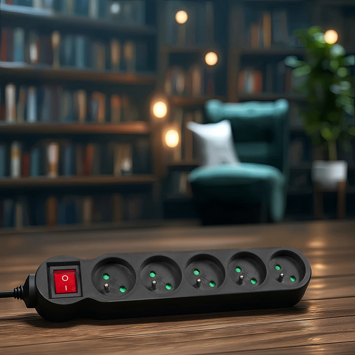 Listwa zasilająca Maclean Energy MCE183 przedłużacz 5 gniazd z wyłącznikiem