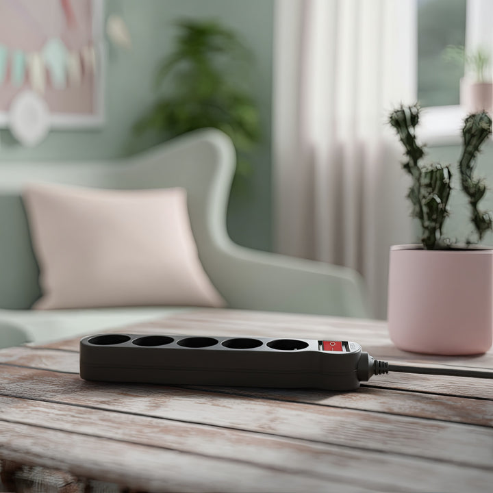 Listwa zasilająca Maclean Energy MCE183 przedłużacz 5 gniazd z wyłącznikiem