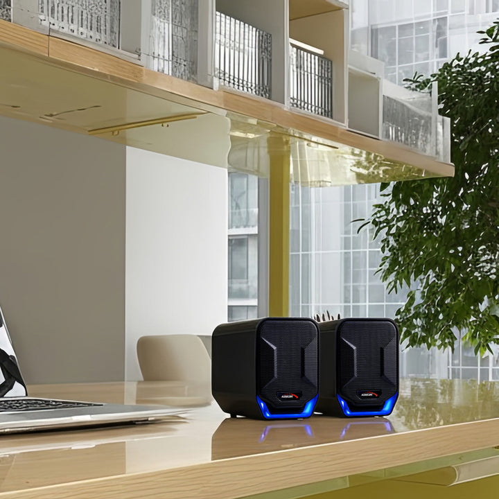 Głośniki komputerowe 6W USB Blue&Black Audiocore AC865 B