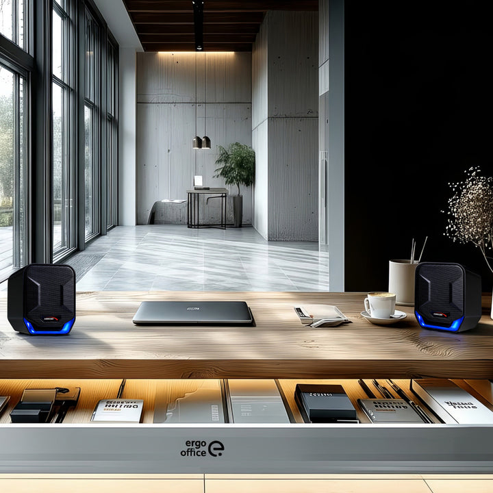 Głośniki komputerowe 6W USB Blue&Black Audiocore AC865 B