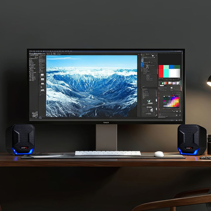 Głośniki komputerowe 6W USB Blue&Black Audiocore AC865 B