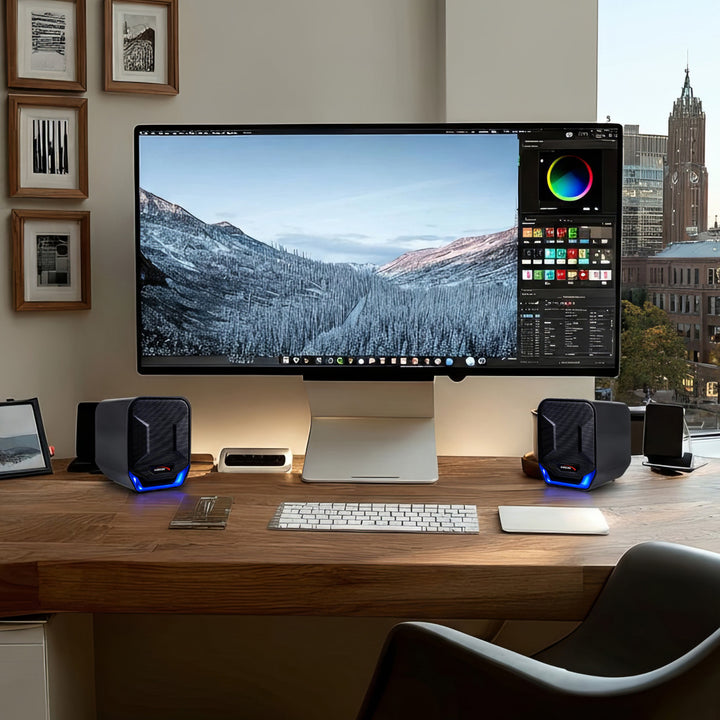 Głośniki komputerowe 6W USB Blue&Black Audiocore AC865 B