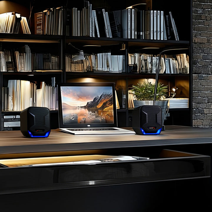 Głośniki komputerowe 6W USB Blue&Black Audiocore AC865 B