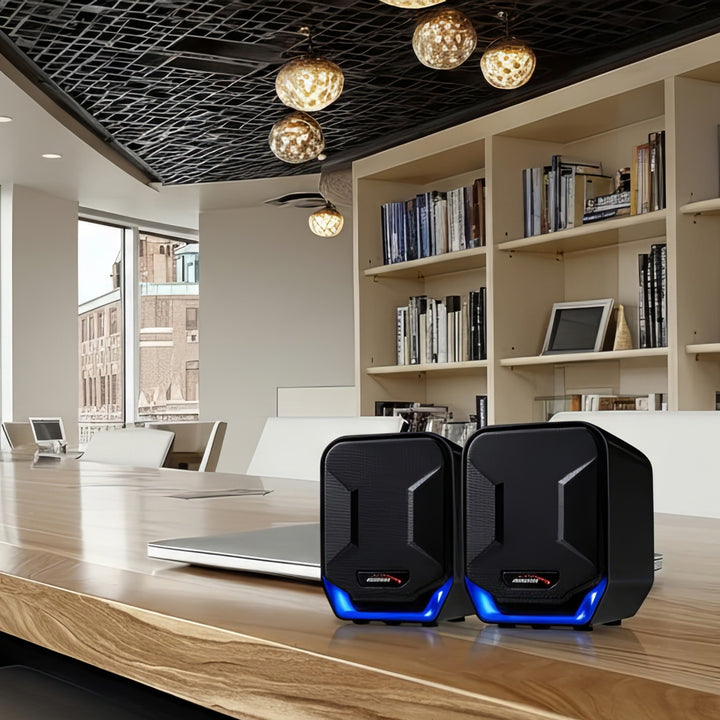 Głośniki komputerowe 6W USB Blue&Black Audiocore AC865 B