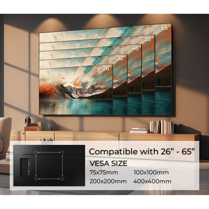Uchwyt do telewizora 26-65" 45kg max vesa 400x400 czarny