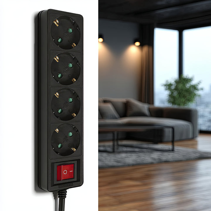 Przedłużacz przedłużający 4 szuflady 5 m Typ niemiecki Maclean MCE194G 3500