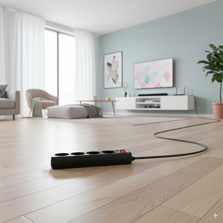 Przedłużacz przedłużający 4 szuflady 5 m Typ niemiecki Maclean MCE194G 3500