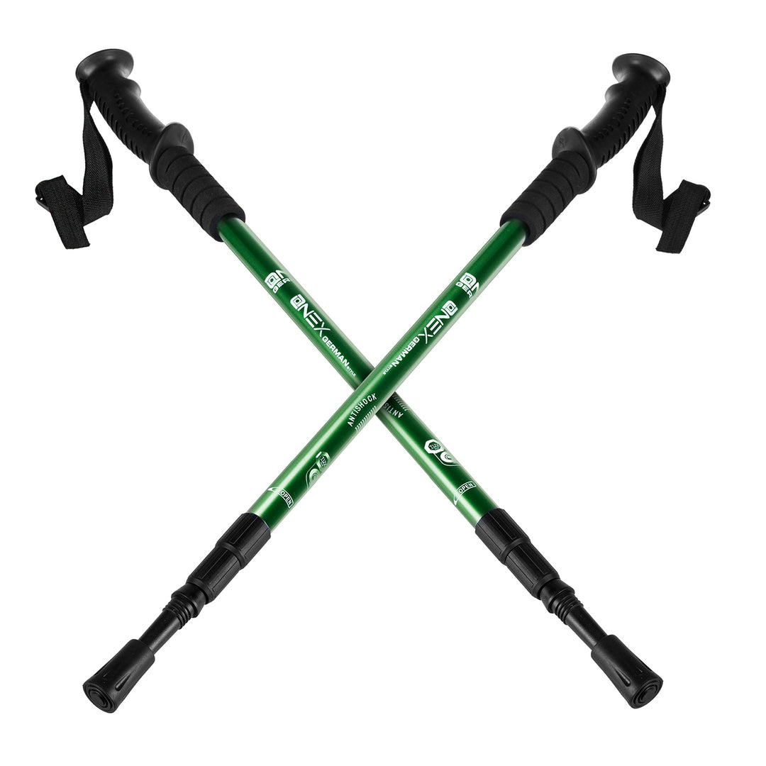 Kije aluminiowe Nordic Walking 65-135cm teleskopowe zielone