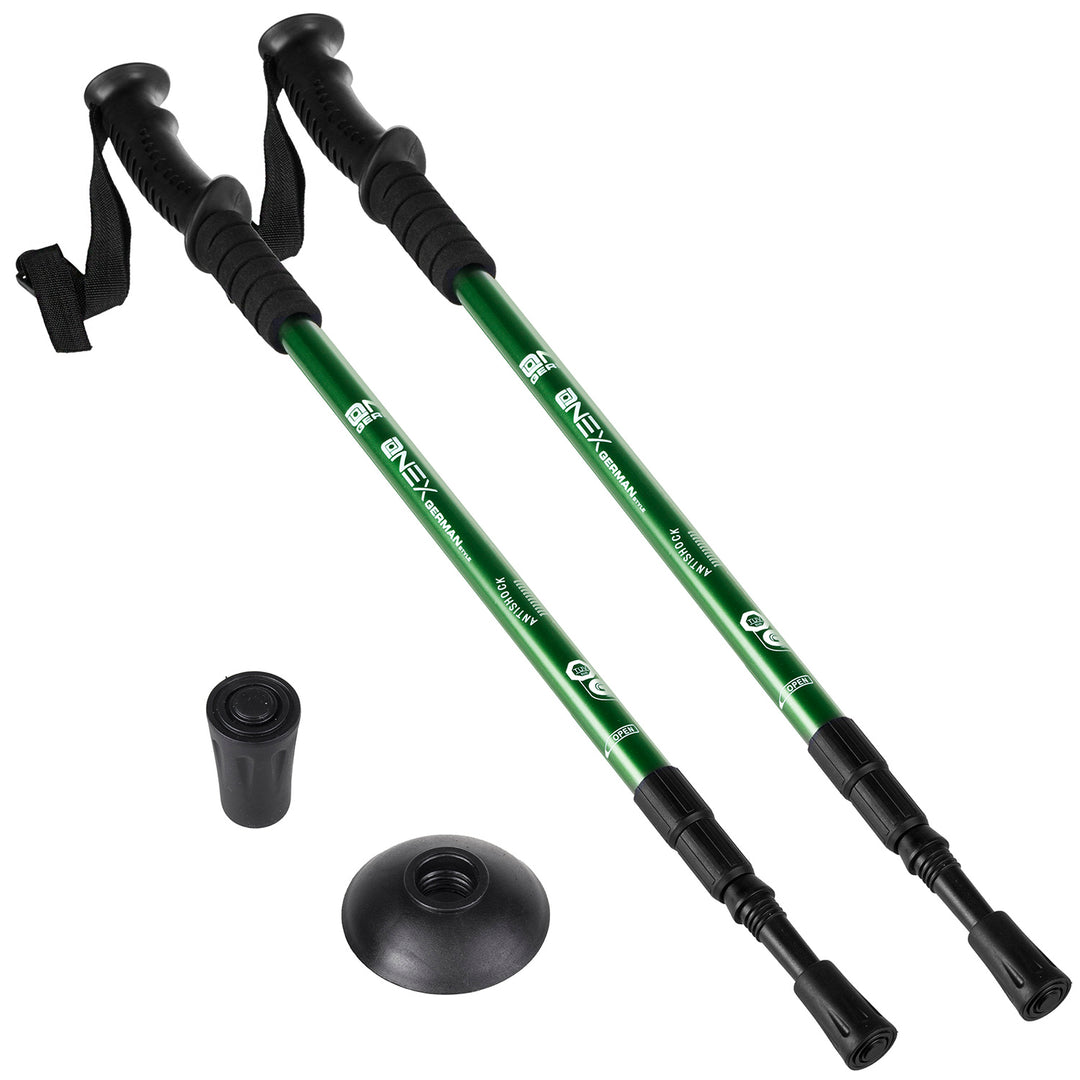 Kije aluminiowe Nordic Walking 65-135cm teleskopowe zielone
