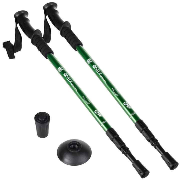 Kije aluminiowe Nordic Walking 65-135cm teleskopowe zielone