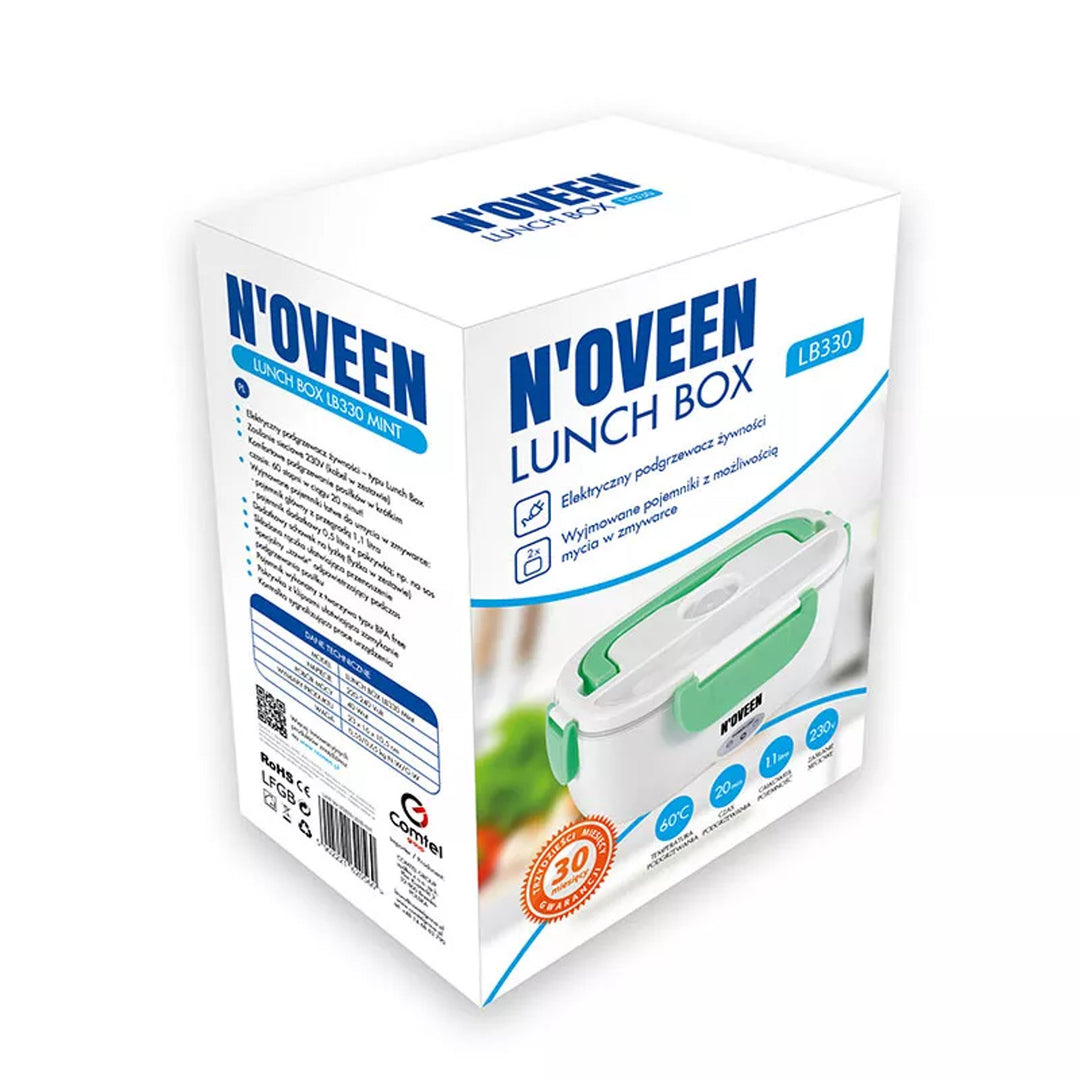 Elektryczny podgrzewacz żywności lunch box Noveen LB330 miętowy