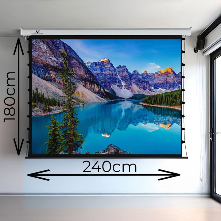 Ekran elektryczny Maclean, z naciągiem Premium , Ściana lub sufit, 120", 4:3, MC-993