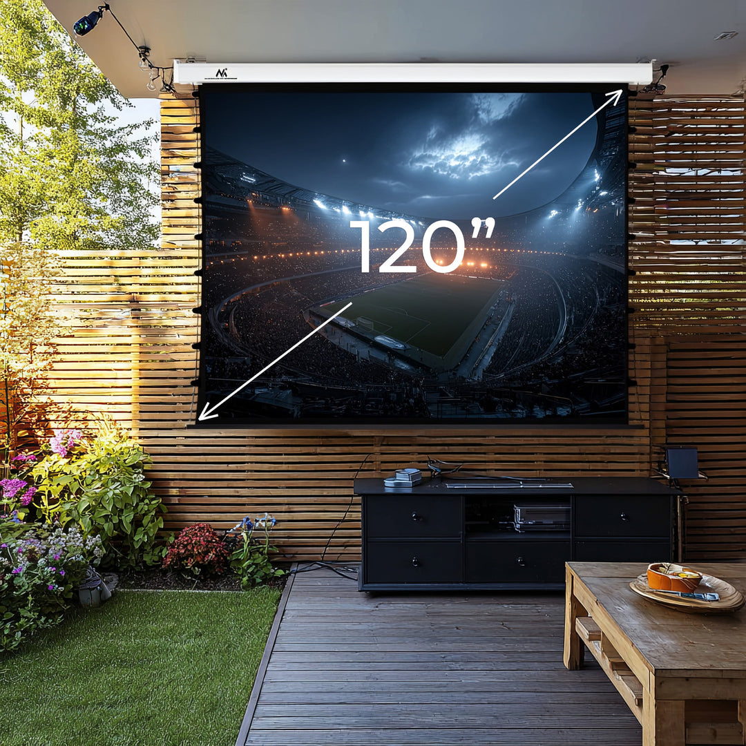 Ekran elektryczny Maclean, z naciągiem Premium , Ściana lub sufit, 120", 4:3, MC-993