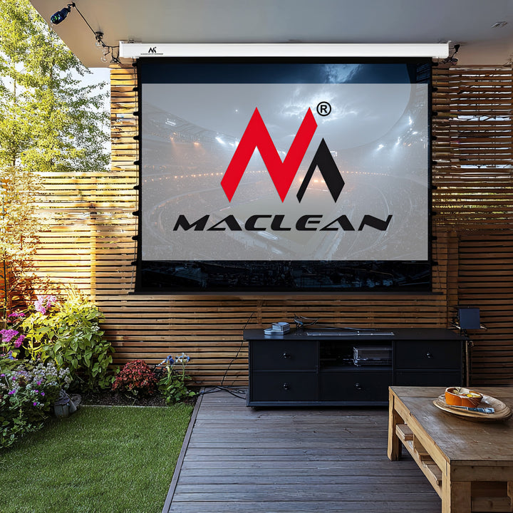 Ekran elektryczny Maclean, z naciągiem Premium , Ściana lub sufit, 120", 4:3, MC-993