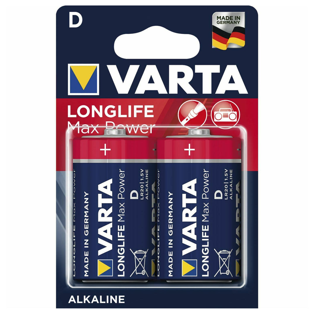 2x baterie alkaliczne Varta Longlife Max Power R20