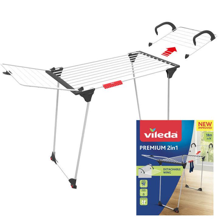 Suszarka na pranie Vileda Premium 2w1 z blokadą skrzydeł