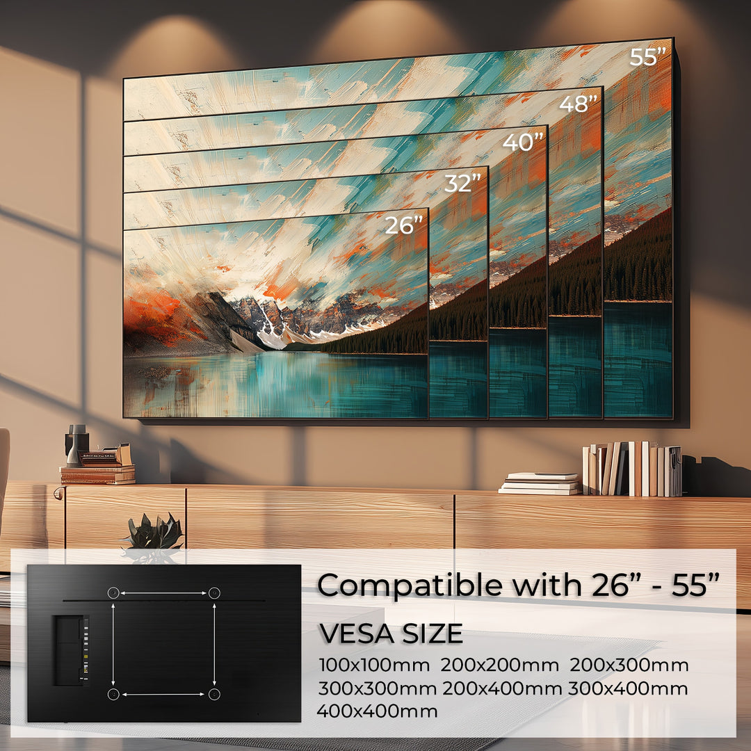 Uchwyt do telewizora 26-55" 40kg uniwersalny Maclean MC-862 czarny max vesa 400x400