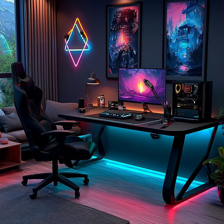 Mikrofon gamingowy USB LED YouTube streaming 1.5m czułość 21dB+3dB NanoRS RS710