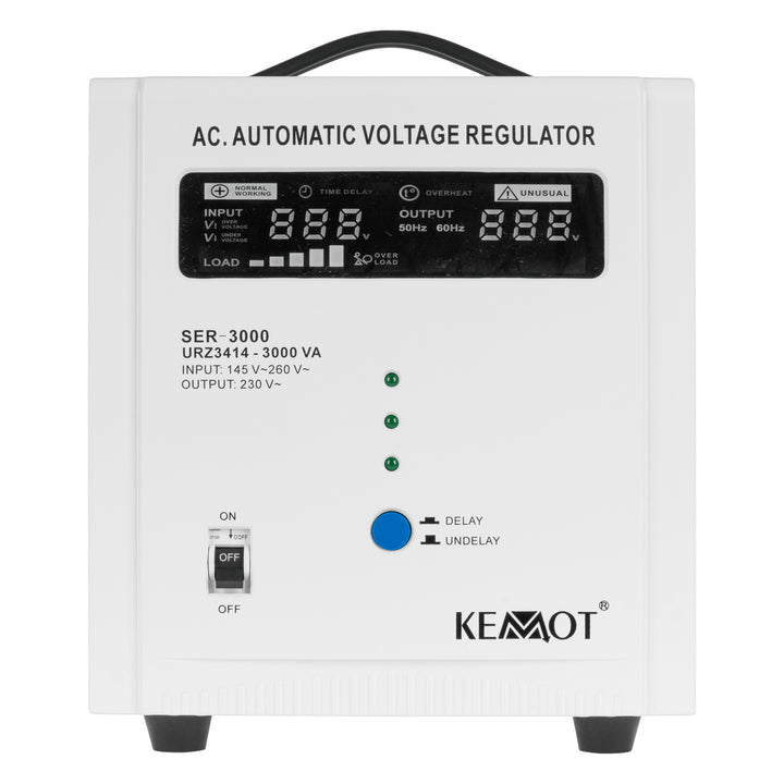 Automatyczny stabilizator napięcia z wyświetlaczem LED KEMOT SER-3000