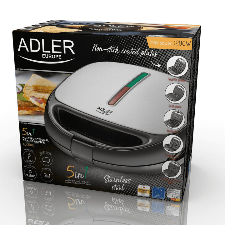 Opiekacz wielofunkcyjny Adler AD 3040 1200W 5 funkcji