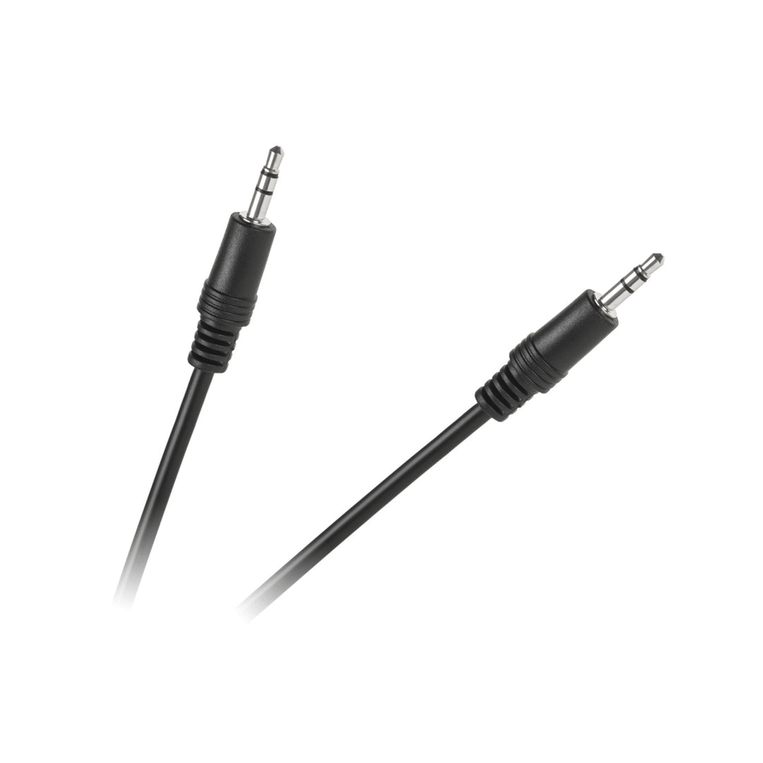 Kabel przewód audio, 3,5mm wtyk-wtyk, 0,6m, czarny, KPO2743-0.6