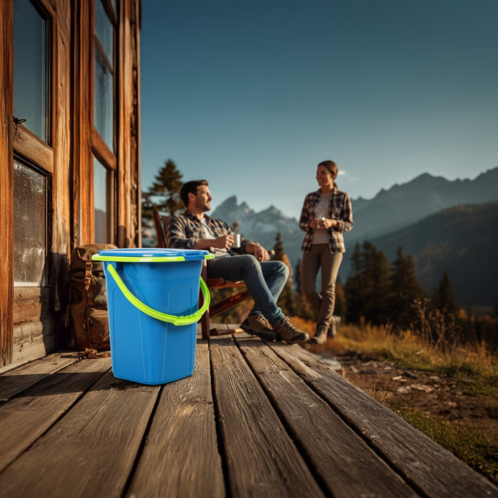 Toaleta turystyczna GreenBlue GB320BL morski-limonka