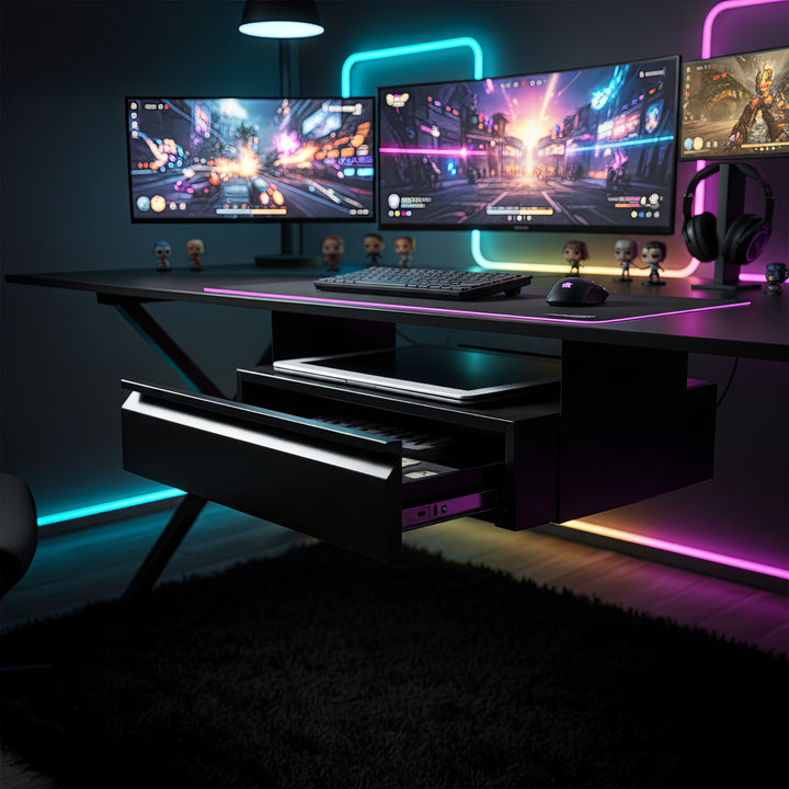 Szuflada ergonomiczna podbiurkowa czarna organizer Maclean MC-875 max 5kg