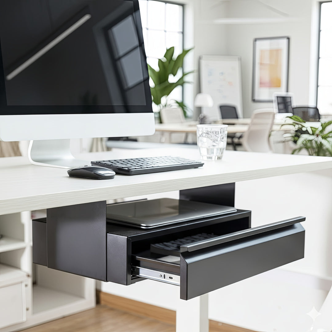 Szuflada ergonomiczna podbiurkowa czarna organizer Maclean MC-875 max 5kg