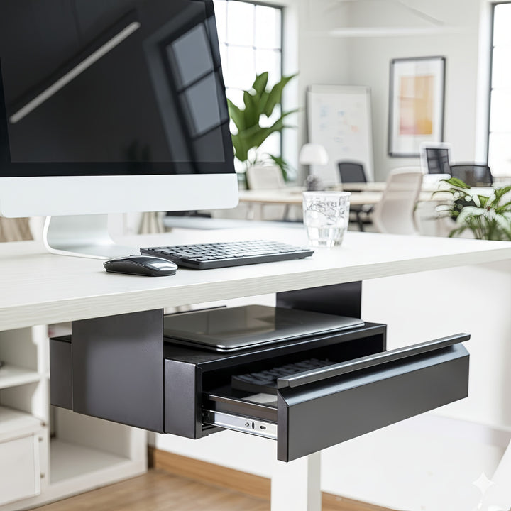 Szuflada ergonomiczna podbiurkowa czarna organizer Maclean MC-875 max 5kg