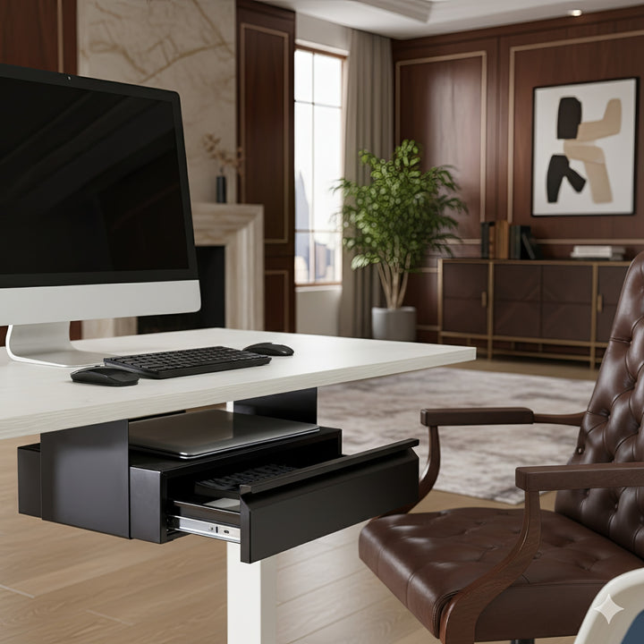 Szuflada ergonomiczna podbiurkowa czarna organizer Maclean MC-875 max 5kg