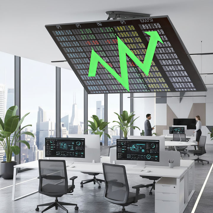 Uchwyt do TV elektryczny sufitowy, do pochyłych ścian 32"-70" 35kg max pilot Maclean MC-880 max VESA 600x411