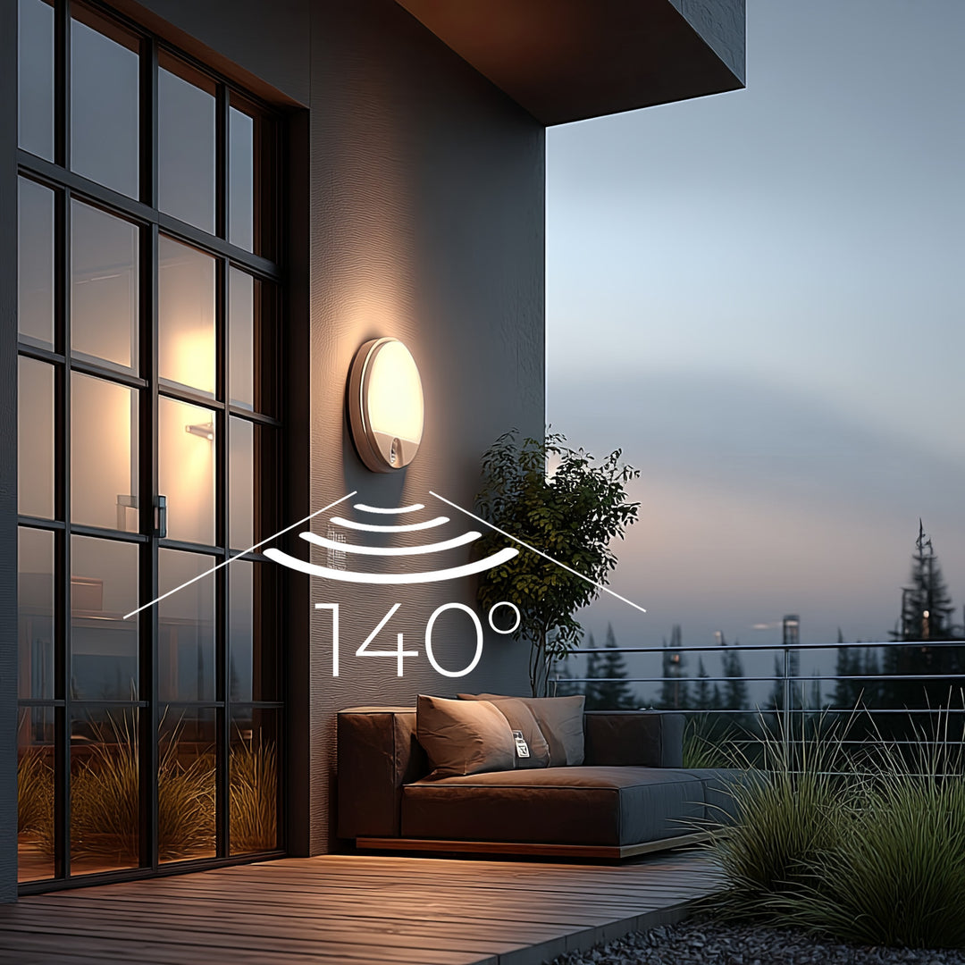 Lampa LED z czujnikiem ruchu na podczerwień MCE291 W 1100lm 15W IP54 Maclean Energy kolor biały