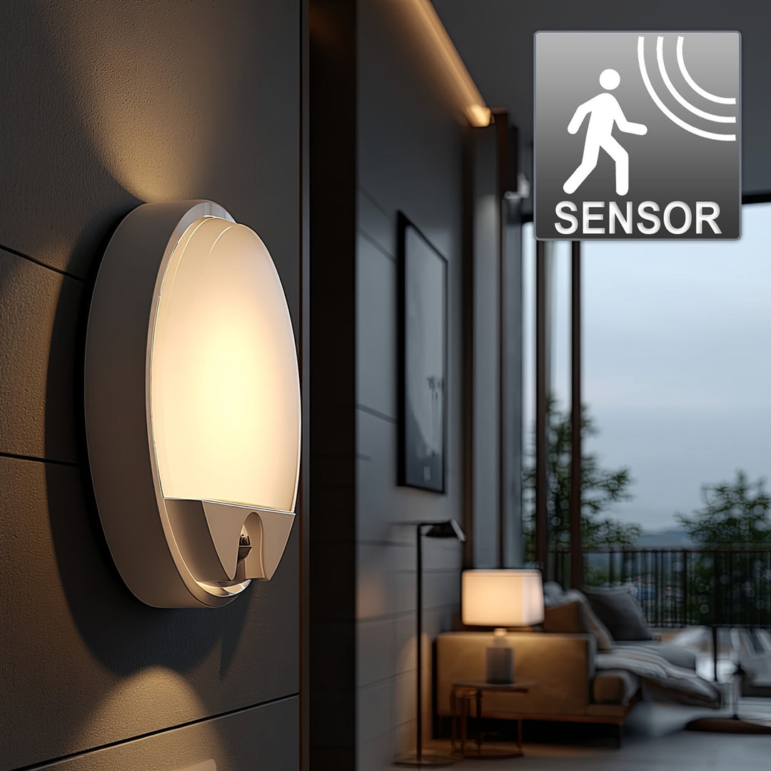 Lampa LED z czujnikiem ruchu na podczerwień MCE291 W 1100lm 15W IP54 Maclean Energy kolor biały