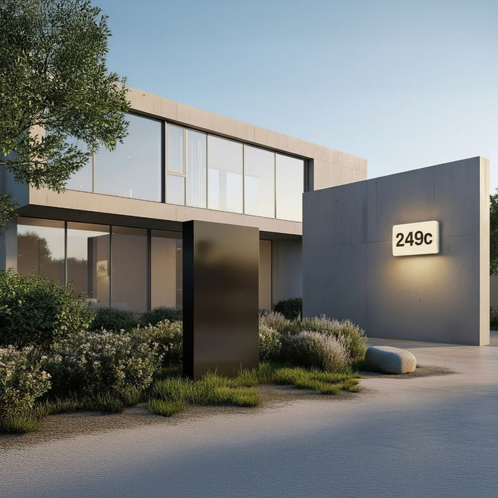 Lampa LED Maclean, numer domu, z czujnikiem zmierzchowym, biała, maks 10W, IP65, barwa neutralna (4000K), maks 1000lm, MCE292 W