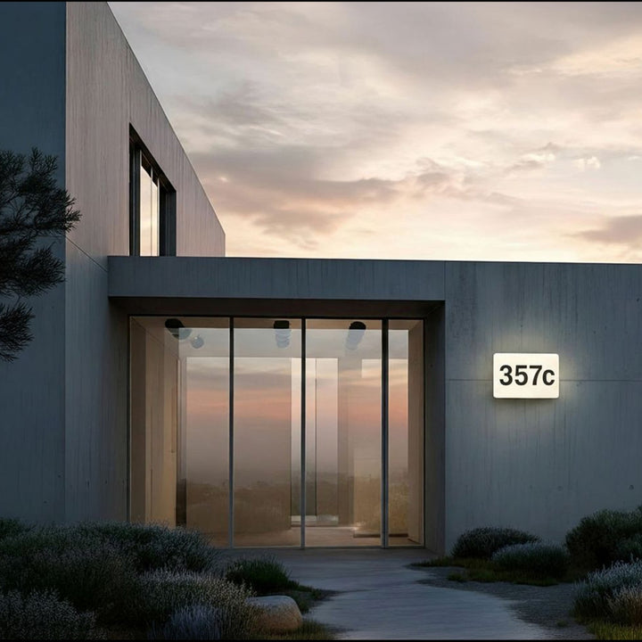 Lampa LED Maclean, numer domu, z czujnikiem zmierzchowym, biała, maks 10W, IP65, barwa neutralna (4000K), maks 1000lm, MCE292 W