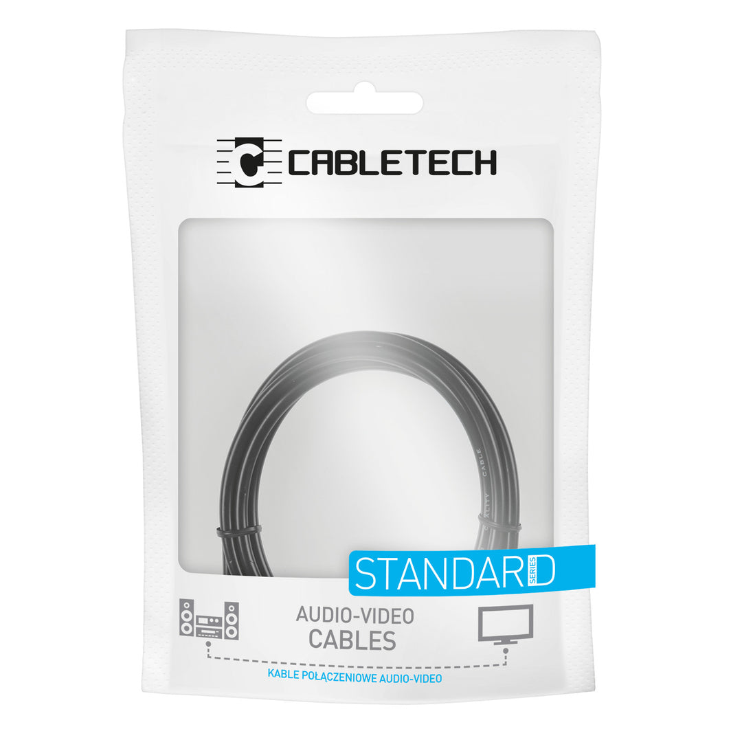 Kabel przewód audio-wideo 2RCA-2RCA 1,8m Cabletech standard