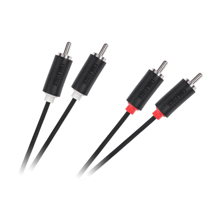 Kabel przewód audio-wideo 2RCA-2RCA 1,8m Cabletech standard