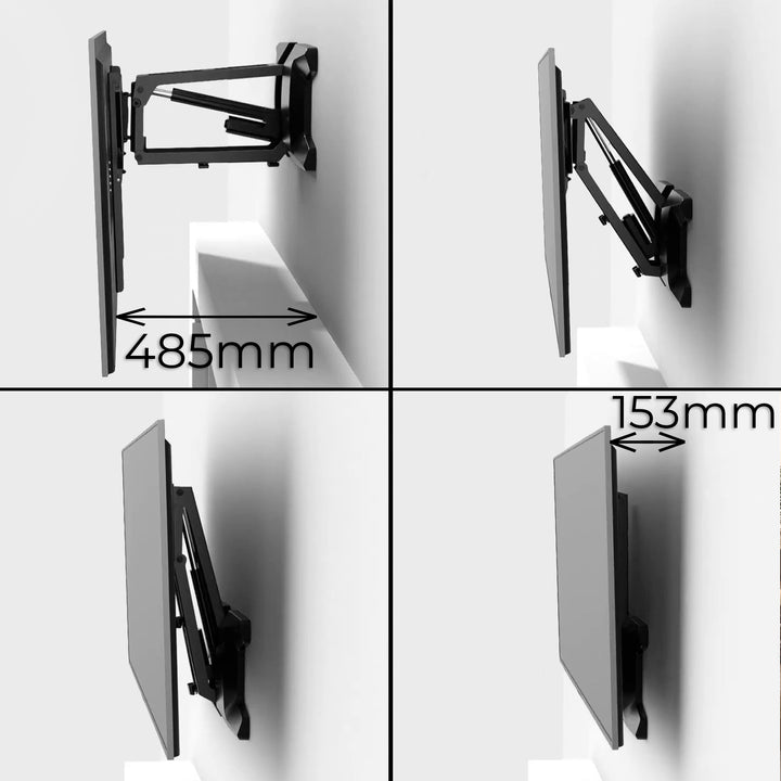 Uchwyt Maclean,TV elektryczny nad kominek, Max vesa 600x400, Pilot, 37"-70", 35kg, MC-891